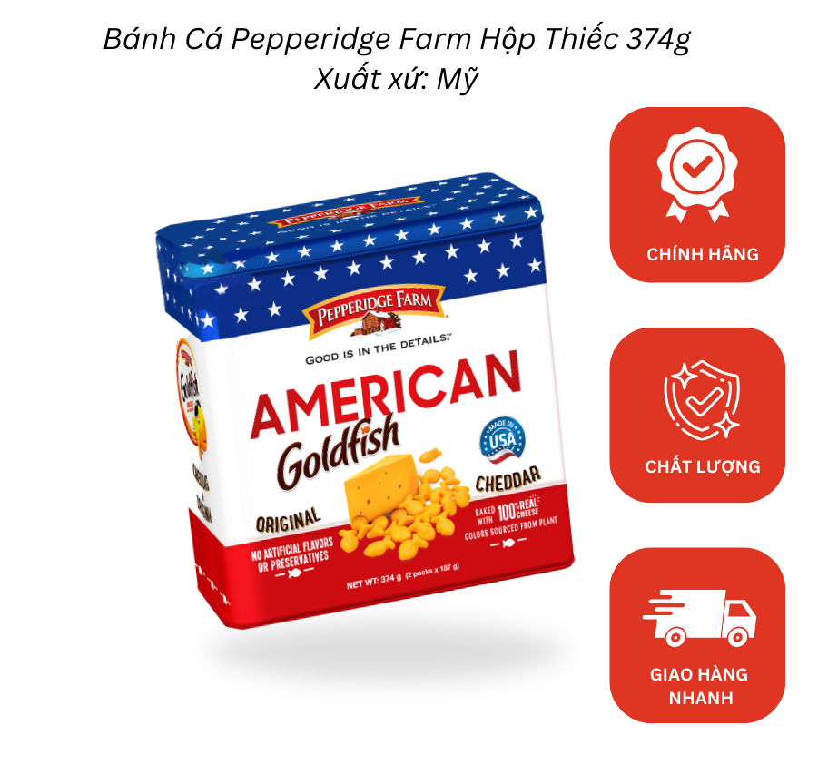 American Goldfish hộp 374g