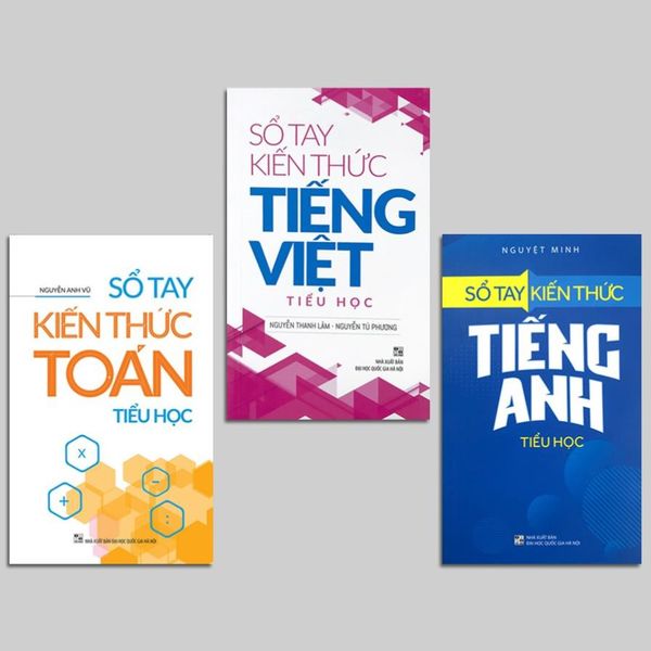 Sách - Sổ Tay Kiến Thức Toán + Tiếng Việt + Tiếng Anh Tiểu Học ( Lẻ tùy chọn) - Minh Long