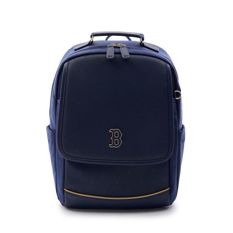 Balo MLB Korea [KIDS] Diamond Monogram Embossed School Bag Boston Red Sox Navy 7ABKMD14N-43NYD