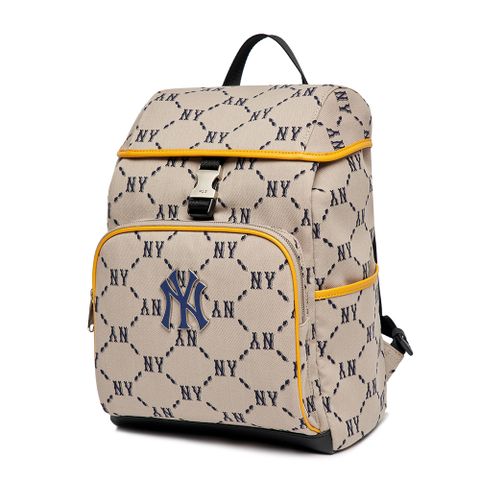 MLB Việt Nam | Balo MLB Monogram Diamon Jacquard New York Yankees Beige 3ABKM022N-50BGS