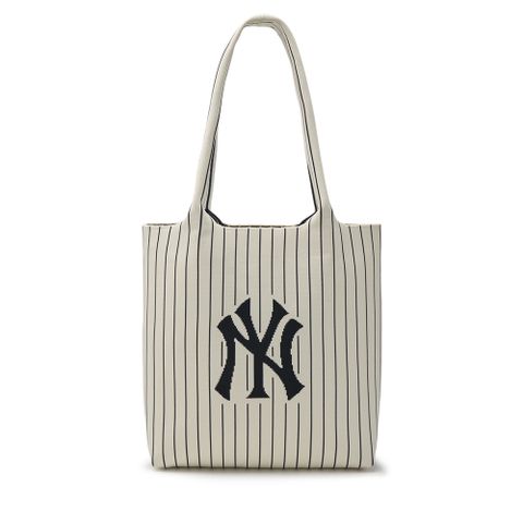 Túi MLB Korea Basic Big Logo Knit Tote Bag New York Yankees Cream 3AORL034N-50CRD