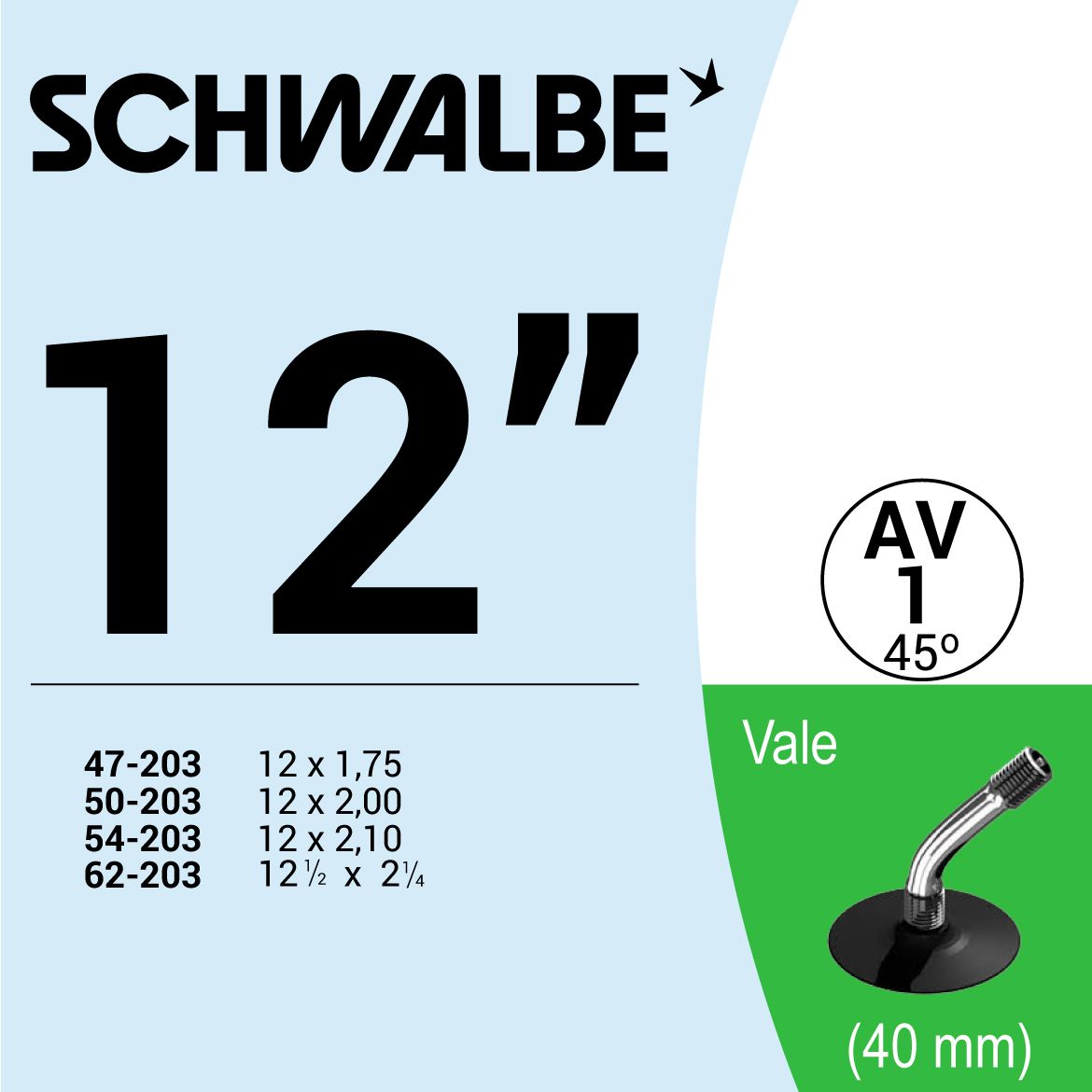 RUỘT XE ĐẠP SCHWALBE 12