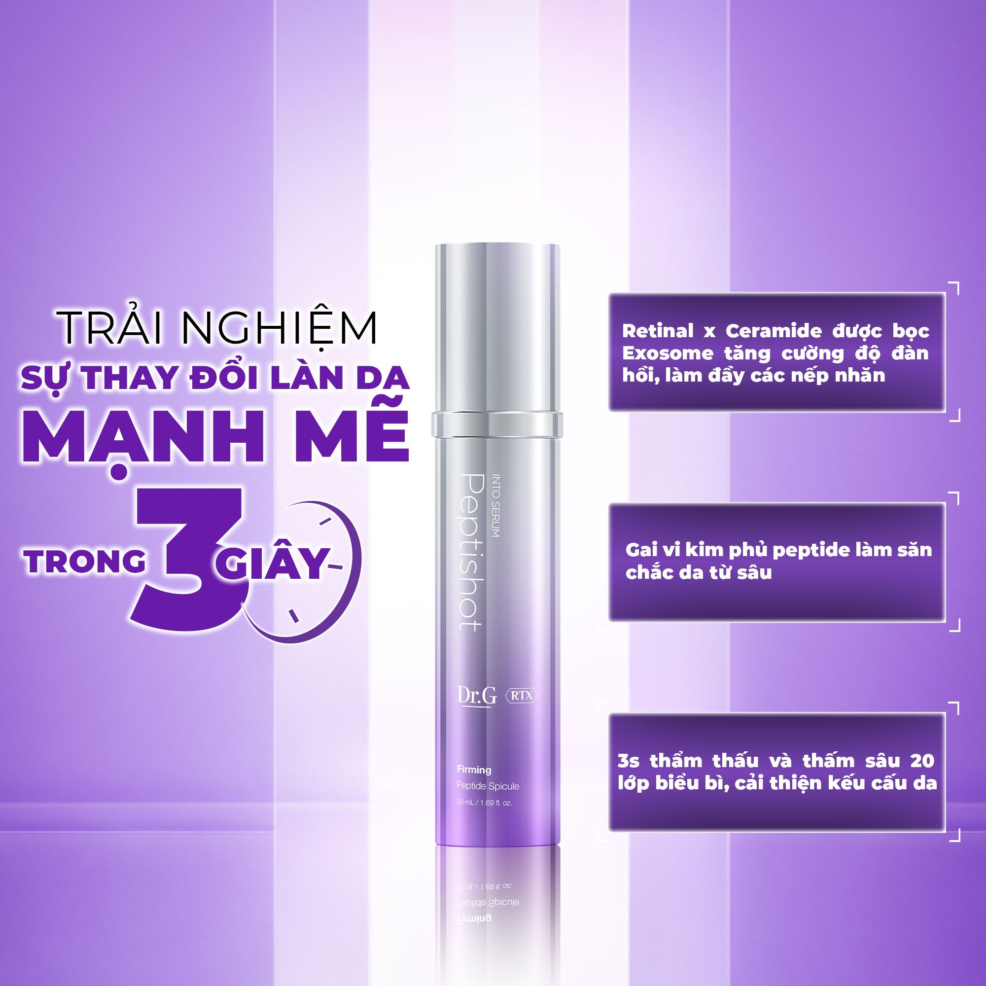 Tinh chất nâng cơ, giúp săn chắn da Dr.G RTX Into Serum Pepti Shot 50ml