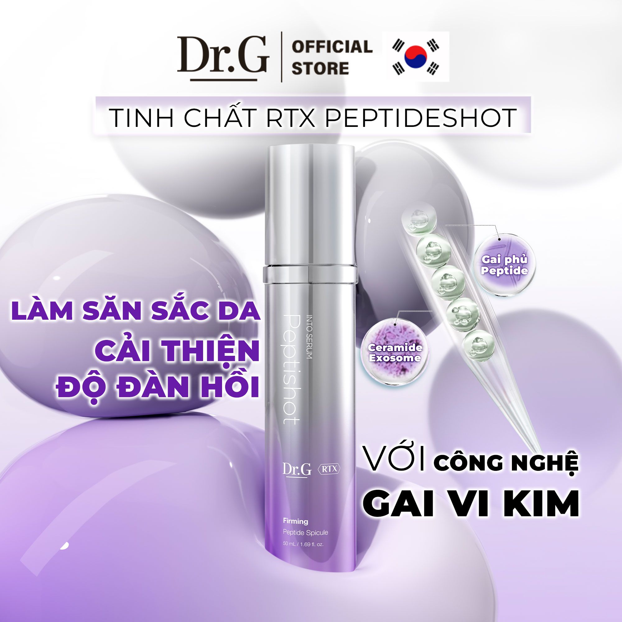Tinh chất nâng cơ, giúp săn chắn da Dr.G RTX Into Serum Pepti Shot 50ml