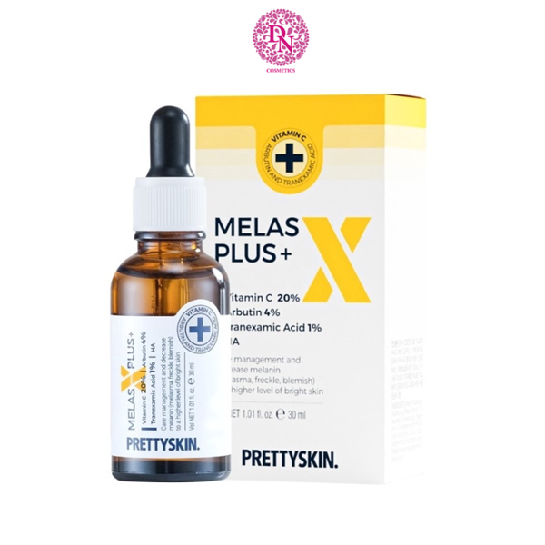 SERUM GIẢM NÁM PRETTY SKIN MELAS X PLUS+ 30ML [MUA 1 SERUM TẶNG 1 SERUM VITAMIN C QUÝT XANH BERGAMO 10ML]