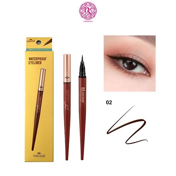 BÚT KẺ MẮT NƯỚC SIÊU LÌ VACOSI NATURAL STUDIO WATERPROOF EYELINER #VM24