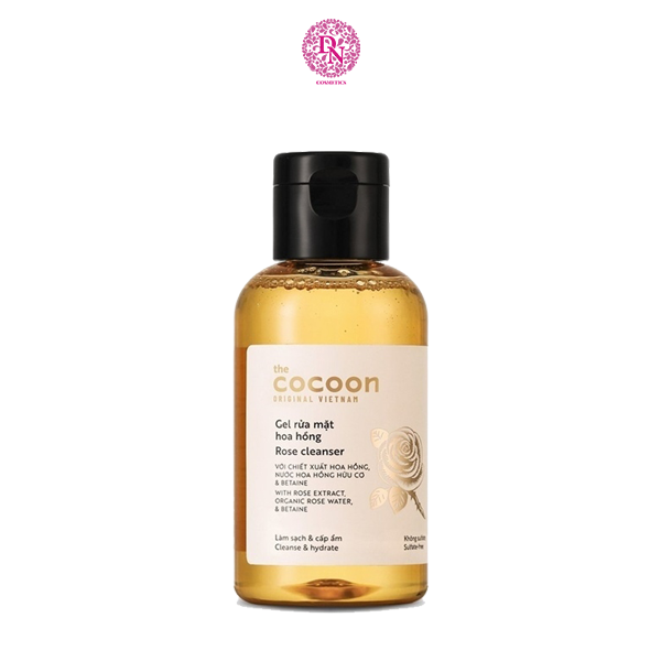 COCOON GEL RỬA MẶT HOA HỒNG 140ML