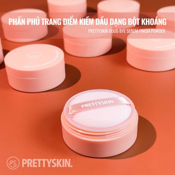 PHẤN PHỦ TRANG ĐIỂM KIỀM DẦU DẠNG BỘT KHOÁNG PRETTY SKIN GOODBYE SEBUM FINISH POWDER [MUA 1 PHẤN PHỦ TẶNG 1 MẶT NẠ OHESI 25K]