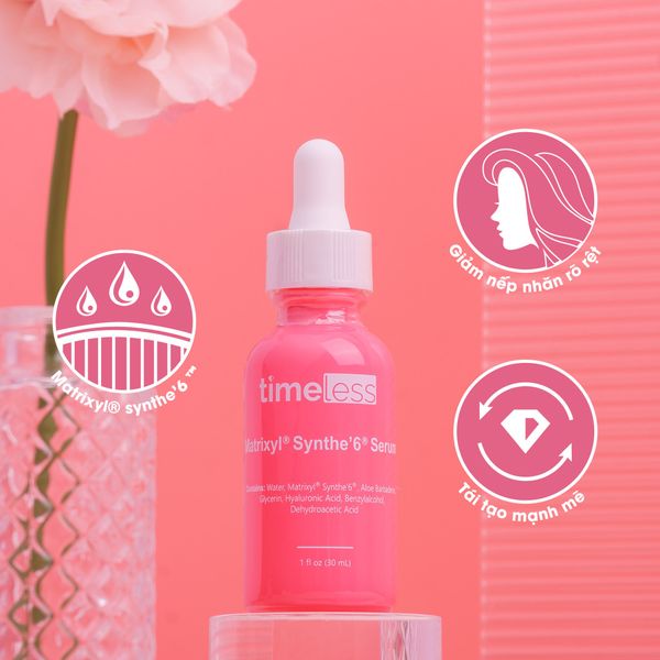 SERUM TIMELESS S6 GIẢM NHĂN, NÂNG CƠ (MÀU HỒNG NHẠT)