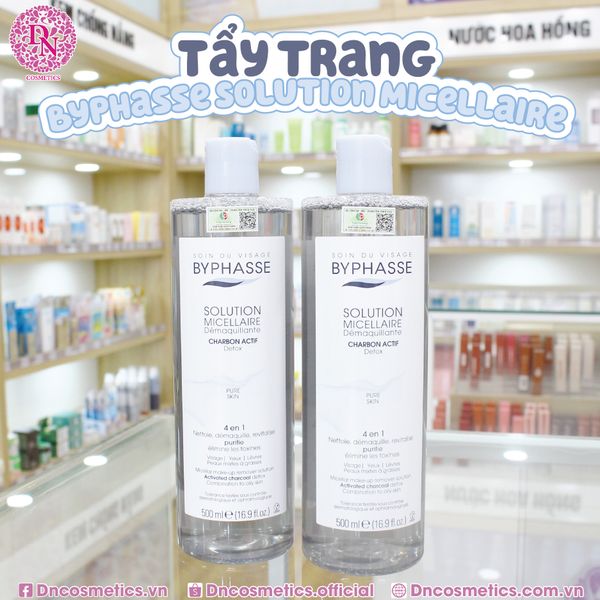 NƯỚC TẨY TRANG BYPHASSE 500ML THAN HOẠT TÍNH