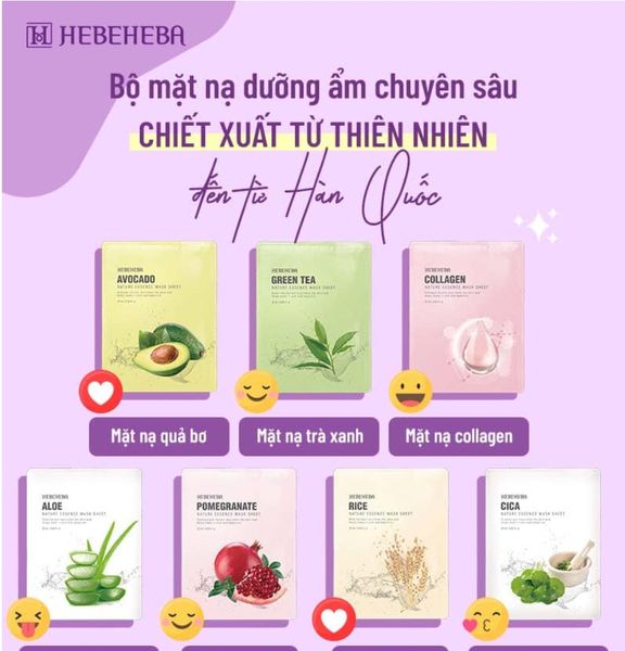 MẶT NẠ HEBEHEBA NATURE ESSENCE MASK SHEET 25ML