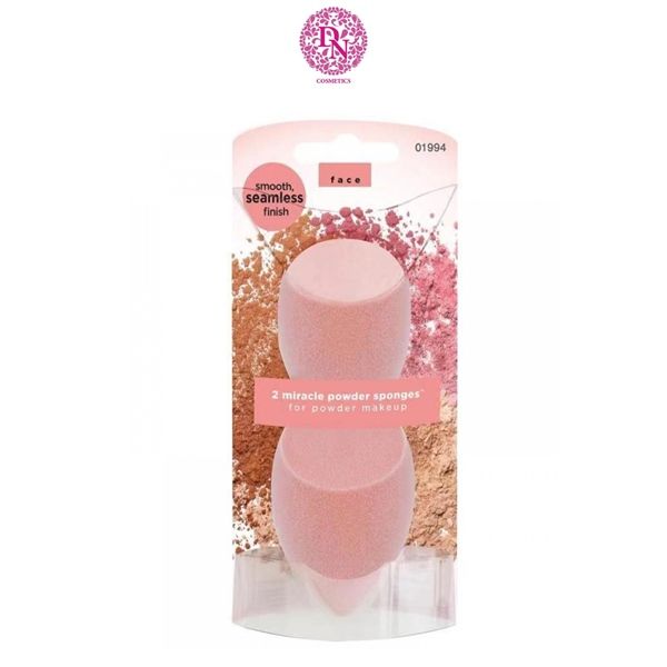 SET 2 BÔNG MÚT TÁN PHẤN REAL TECHNIQUES MIRACLE POWDER SPOMGE - MÀU HỒNG