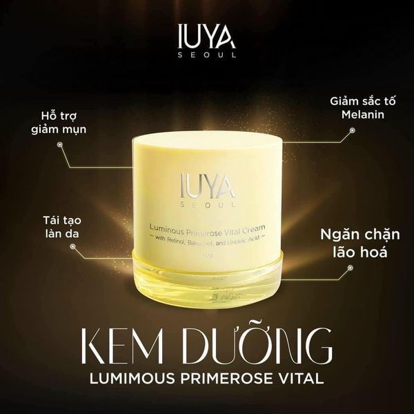 KEM DƯỠNG HOA ANH THẢO IUYA SEOUL LUMINOUS PRIMEROSE VITAL CREAM 50G