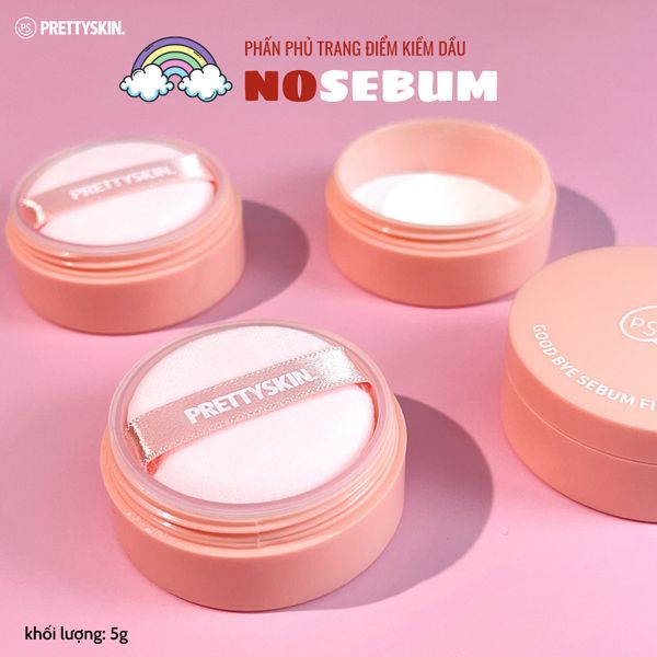 PHẤN PHỦ TRANG ĐIỂM KIỀM DẦU DẠNG BỘT KHOÁNG PRETTY SKIN GOODBYE SEBUM FINISH POWDER [MUA 1 PHẤN PHỦ TẶNG 1 MẶT NẠ OHESI 25K]