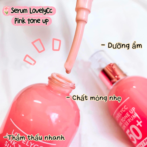 SERUM CHỐNG NẮNG LOVELY CC PINK TONE UP SUN SERUM 50+ 30G