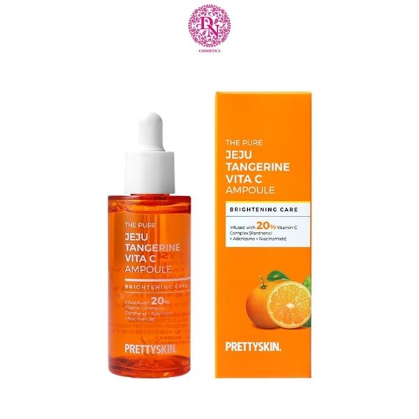 TINH CHẤT VITA C PRETTY SKIN THE PURE JEJU TANGERINE VITA C AMPOULE 52ML [MUA 1 TINH CHẤT TẶNG 1 SERUM VITAMIN C QUÝT XANH BERGAMO 10ML]