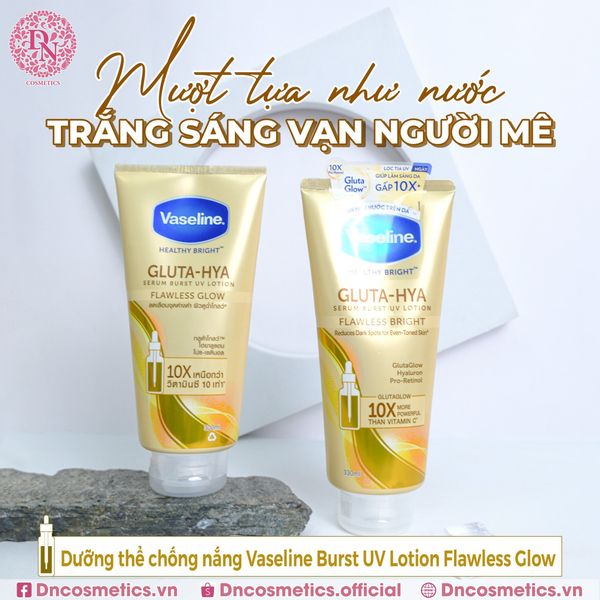 DƯỠNG THỂ TRẮNG DA VASELINE HEALTHY BRIGHT GLUTA-HYA SERUM BURST UV LOTION