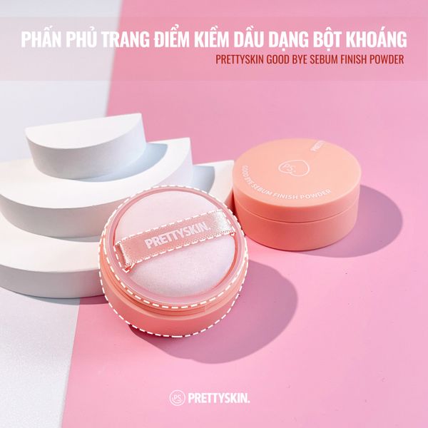 PHẤN PHỦ TRANG ĐIỂM KIỀM DẦU DẠNG BỘT KHOÁNG PRETTY SKIN GOODBYE SEBUM FINISH POWDER [MUA 1 PHẤN PHỦ TẶNG 1 MẶT NẠ OHESI 25K]