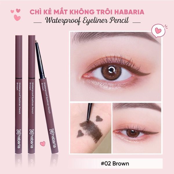 CHÌ SÁP KẺ MẮT HABARIA WATERPROOF EYELINER PENCIL