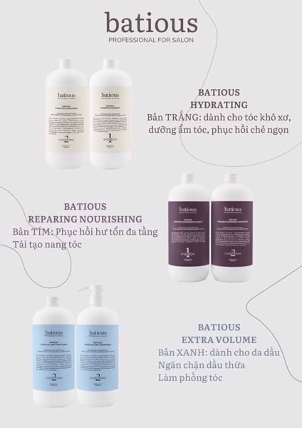 DẦU GỘI XẢ BATIOUS PROFESSIONAL FOR SALON