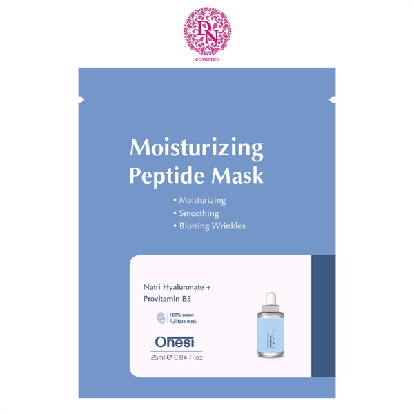 MẶT NẠ TINH CHẤT HYALURONIC AXIT + B5 OHESI MOISTURIZING PEPTIDE MASK - CẤP ẨM PHỤC HỒI - MÀU XANH