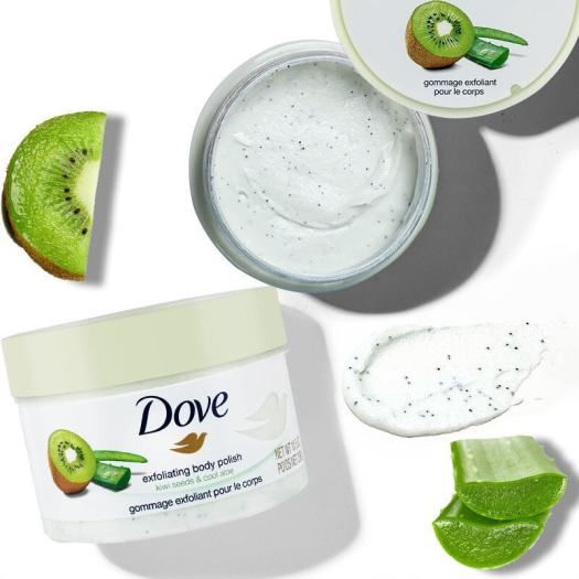 TẨY TẾ BÀO CHẾT CƠ THỂ DOVE EXFOLIATING BODY POLISH SCRUB CHIẾT XUẤT TRÁI LỰU 298G