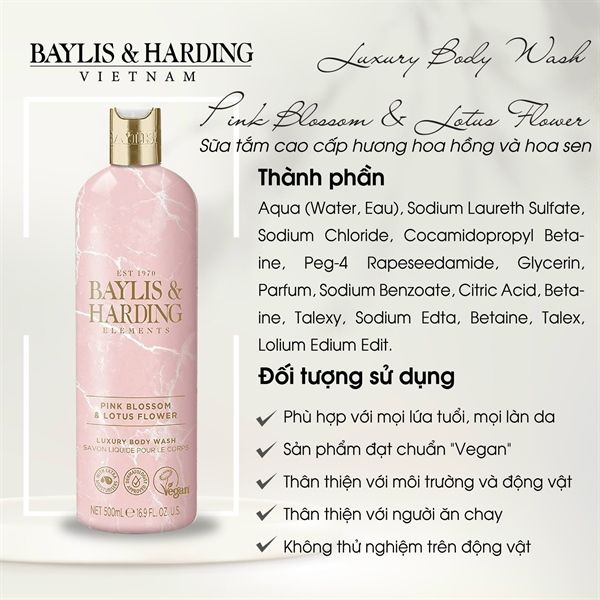 SỮA TẮM BAYLIS & HARDING ELEMENTS 500ML