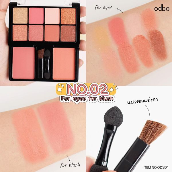 PHẤN MẮT MÁ ODBO FOR EYE FOR BLUSH ODS01