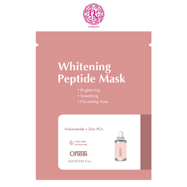 MẶT NẠ TINH CHẤT NIACINAMIDE + ZIN C OHESI WHITENING PEPTIDE MASK - TRỊ THÂM TRẮNG DA - MÀU HỒNG