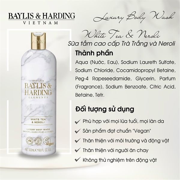 SỮA TẮM BAYLIS & HARDING ELEMENTS 500ML