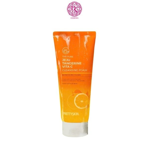 SỮA RỬA MẶT VITA C PRETTY SKIN THE PURE JEJU TANGERINE VITA C CLEANSING FOAM 150ML