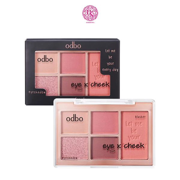 BẢNG PHẤN MẮT VÀ MÁ HỒNG 5 Ô ODBO EYE X CHECK EYESHADOW OD1044