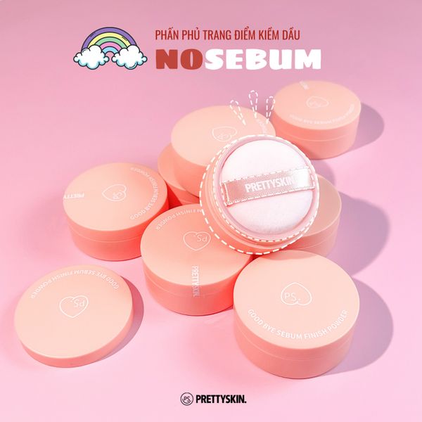 PHẤN PHỦ TRANG ĐIỂM KIỀM DẦU DẠNG BỘT KHOÁNG PRETTY SKIN GOODBYE SEBUM FINISH POWDER [MUA 1 PHẤN PHỦ TẶNG 1 MẶT NẠ OHESI 25K]