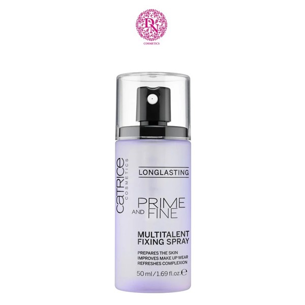 XỊT KHÓA NỀN CĂNG BÓNG DA CATRICE LONG LASTING PRIME AND FINE MULTITALENT FIXING SPRAY 50ML