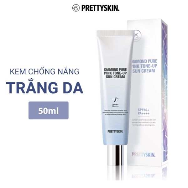 KEM CHỐNG NẮNG PRETTY SKIN DIAMOND PURE PINK TONE-UP 50ML [MUA 1 KCN TẶNG 1 MẶT NẠ OHESI 25K]