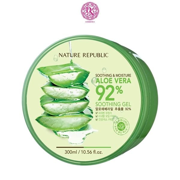 GEL LÔ HỘI NATURE REPUBLIC 92% ALOE VERA SOOTHING GEL 300ML