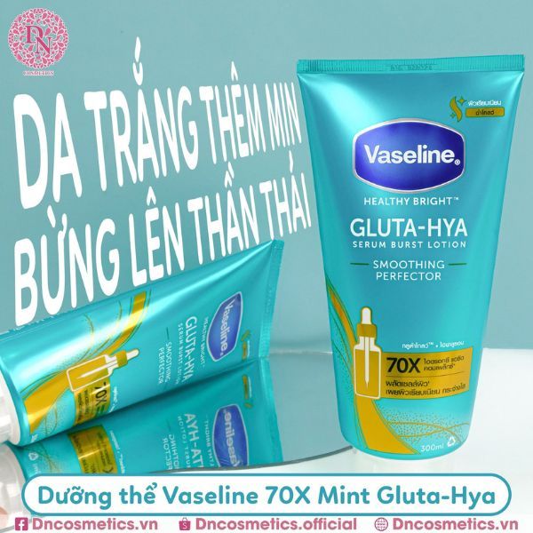 SỮA DƯỠNG THỂ 70X VASELINE GLUTA - HYA SERUM BURST LOTION 300ML