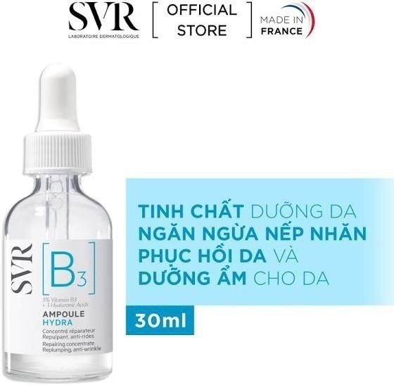 TINH CHẤT DƯỠNG DA, NGĂN NGỪA NẾP NHĂN, PHỤC HỒI DA VÀ DƯỠNG ẨM CHO DA SVR AMPOULE HYDRA 30ML