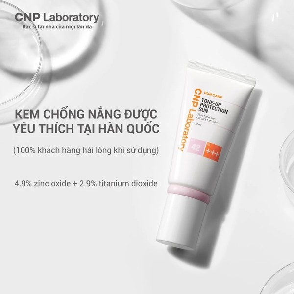 KEM CHỐNG NẮNG NÂNG TÔNG CNP LABORATORY SUNCARE TONE - UP PROTECTION SUN 50ML