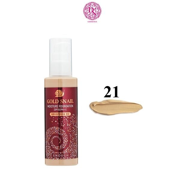 KEM NỀN ENOUGH GOLD SNAIL MOISTURE FOUNDATION 100ML (TẶNG 1 MÚT TRANG ĐIỂM JARY)