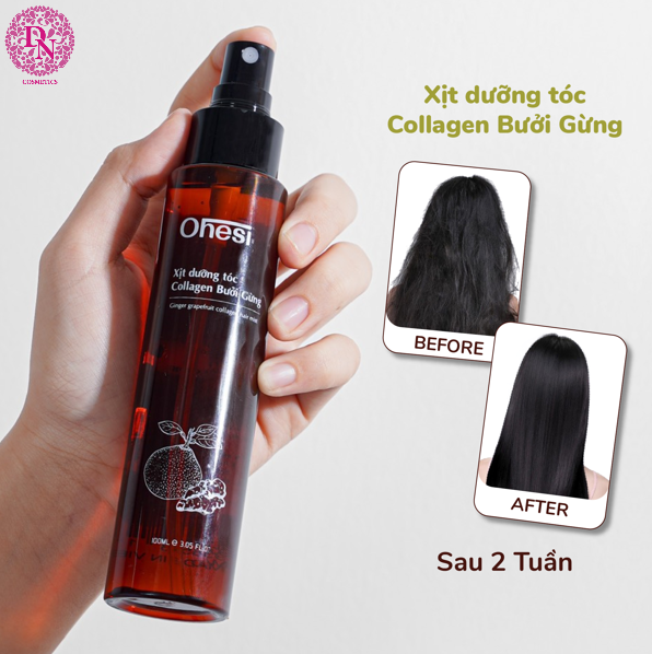 XỊT DƯỠNG TÓC OHESI COLLAGEN BƯỞI GỪNG 100ML