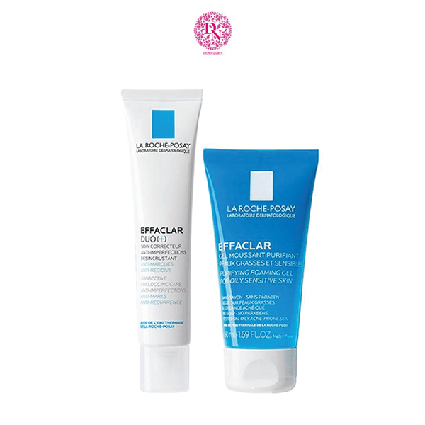 SÉT TRỊ MỤN DUO VÀ SỮA RỬA MẶT LAROCHE (50+40ml) MÀU XANH