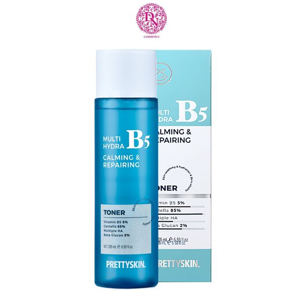 NƯỚC HOA HỒNG HỖ TRỢ PHỤC HỒI, DƯỠNG TRẮNG PRETTY SKIN MULTI HYDRA B5 CALMING & REPAIRING TONER 205ML