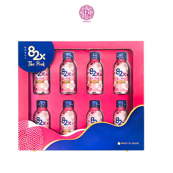 HỘP QUÀ TẶNG 8 CHAI NƯỚC UỐNG COLAGEN 82X THE PINK