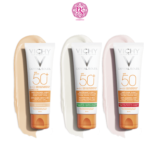 KEM CHỐNG NẮNG CHỐNG LÃO HÓA VICHY CAPITAL SOLEIL ANTI-DARK SPOT 3 IN 1 SPF 50+ 50ML