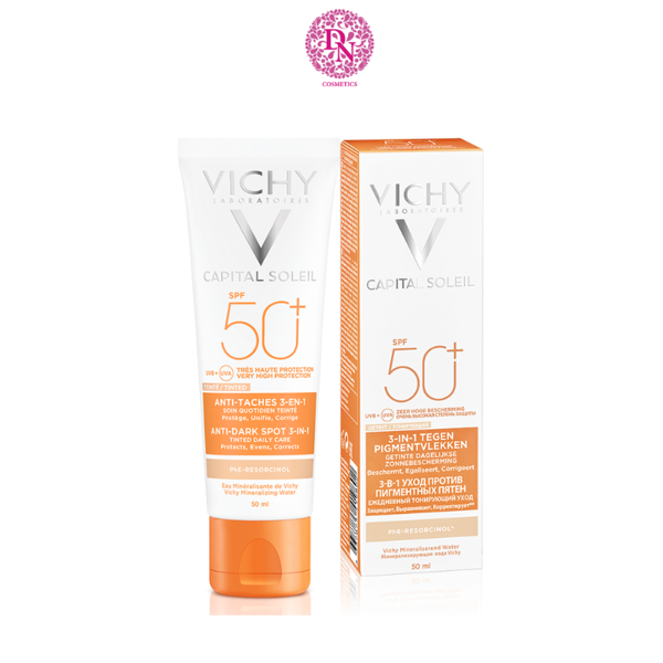 KEM CHỐNG NẮNG GIẢM THÂM NÁM VICHY CAPITAL SOLEIL ANTI-AGE SPOT 3 IN 1 SPF 50+ 50ML