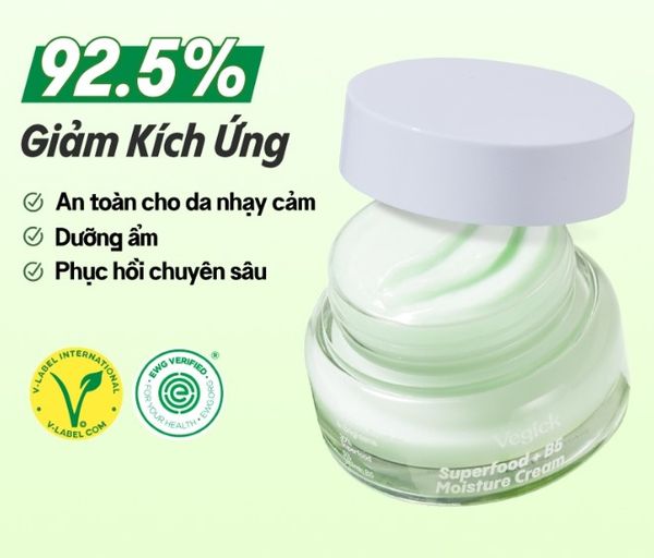 KEM DƯỠNG VEGICK SUPERFOOD + B5 MOISTURE CREAM 50ML