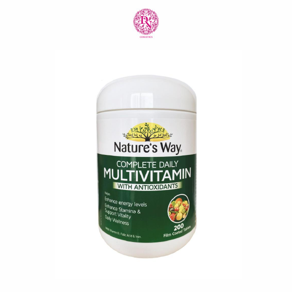 VITAMIN TỔNG HỢP NATURE'S WAY MULTIVITAMIN PLUS SPIRULINA 200 VIÊN