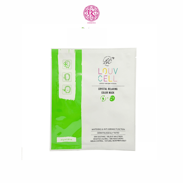 MẶT NẠ LOUV CELL CRYSTAL RELAXING COLOR MASK MÀU XANH - DA DẦU MỤN