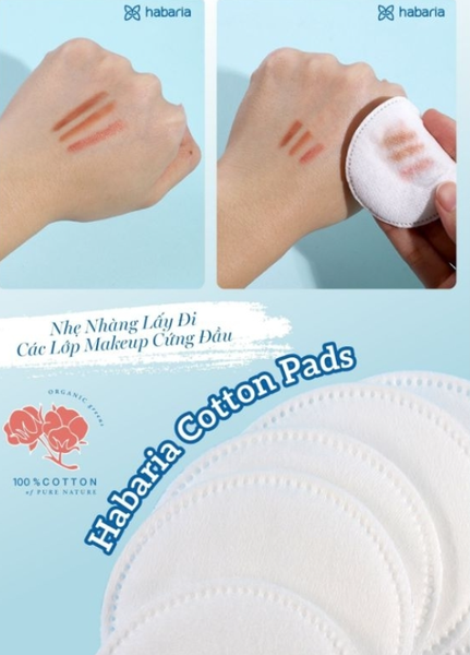 BÔNG TẨY TRANG HABARIA COTTON PADS CÂY TRÒN